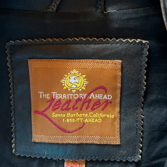 Mens Territory Ahead Leather Motorcycle Jacket XXL